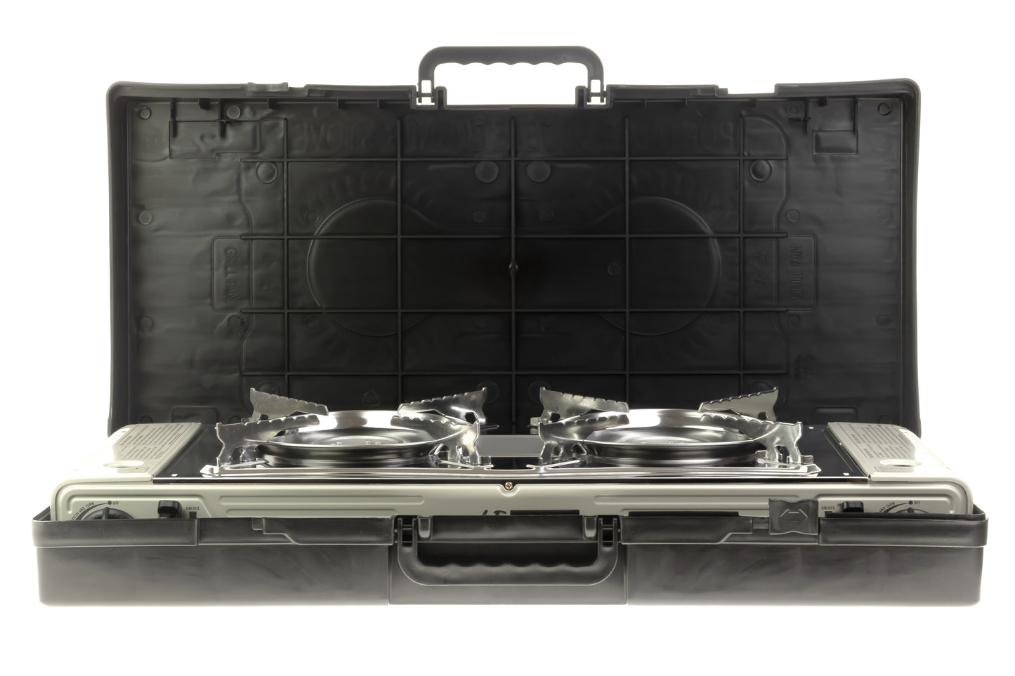 Leafy, Butane Gas Twin Burner Chef Gas Stove with Case (15,000 BTU) (gas cartridge not included)