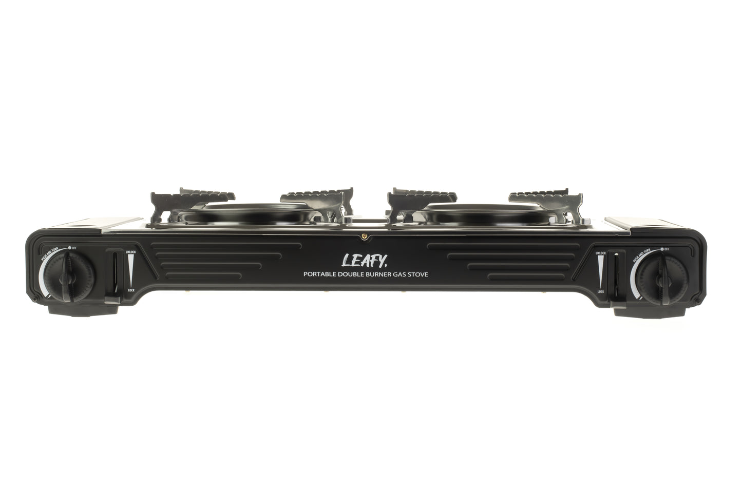 Leafy, Butane Gas Twin Burner Chef Gas Stove with Case (15,000 BTU) (gas cartridge not included)