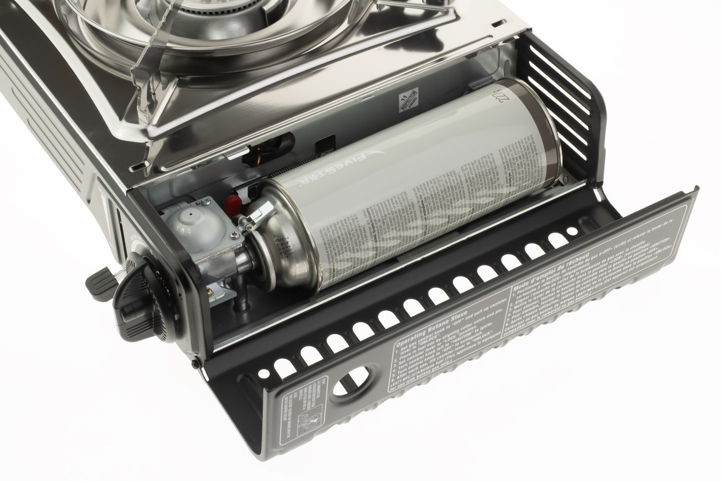 Leafy, Butane Gas Twin Burner Chef Gas Stove with Case (15,000 BTU) (gas cartridge not included)