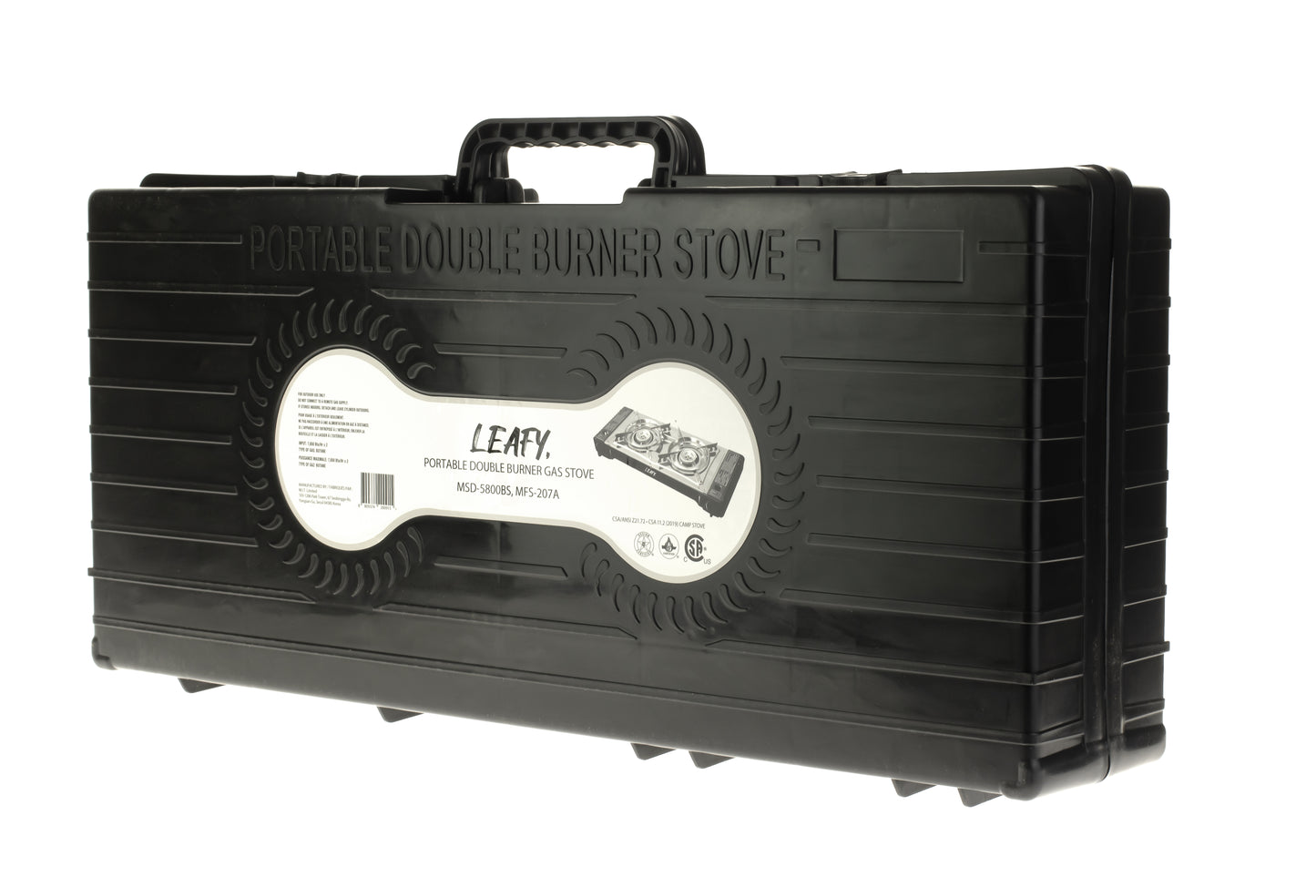 Leafy, Butane Gas Twin Burner Chef Gas Stove with Case (15,000 BTU) (gas cartridge not included)