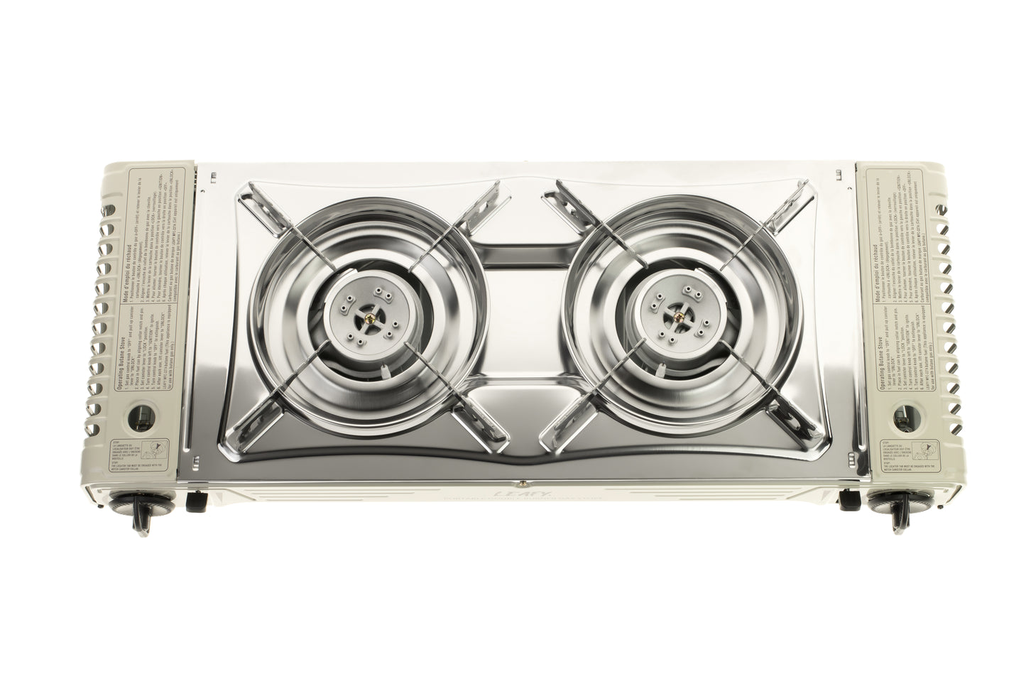 Leafy, Butane Gas Twin Burner Chef Gas Stove with Case (15,000 BTU) (gas cartridge not included)