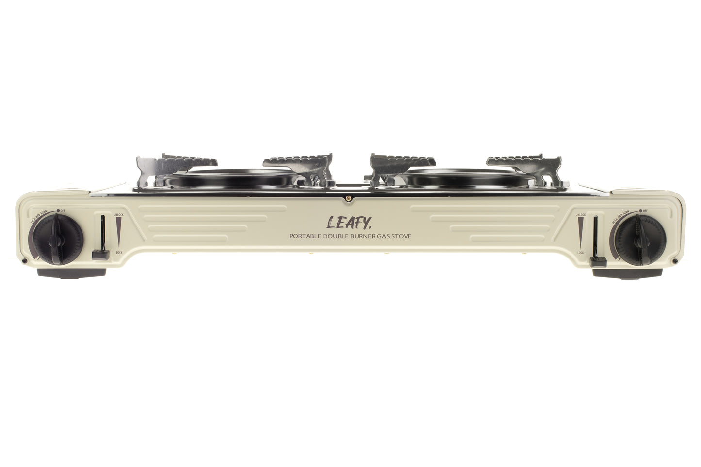 Leafy, Butane Gas Twin Burner Chef Gas Stove with Case (15,000 BTU) (gas cartridge not included)