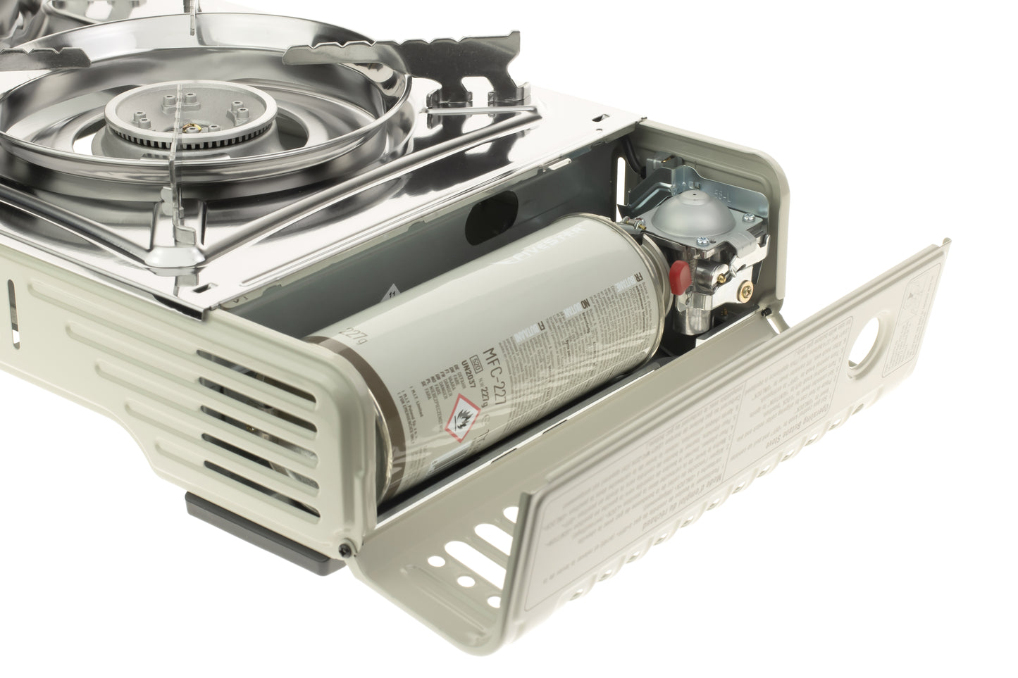 Leafy, Butane Gas Twin Burner Chef Gas Stove with Case (15,000 BTU) (gas cartridge not included)